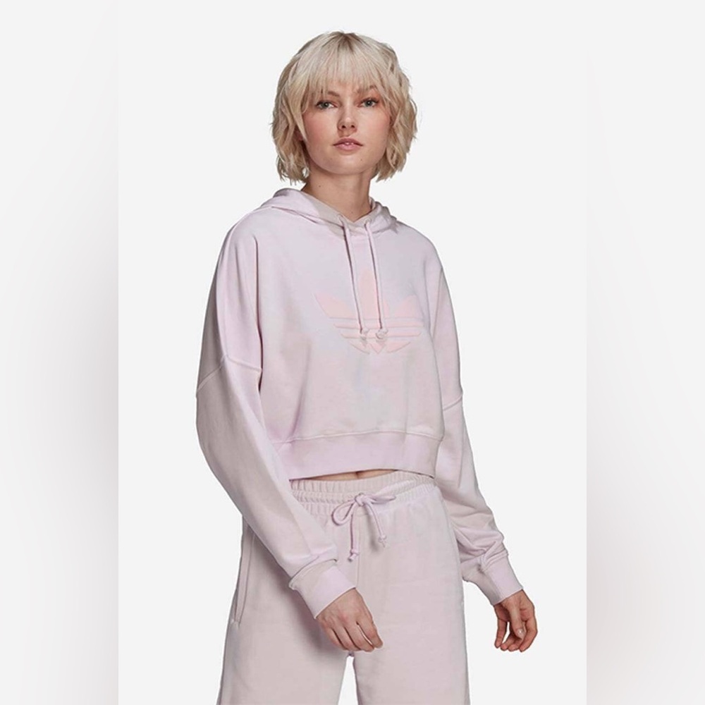 Adidas Originals 80’s Cropped Hoodie ‘Light Pink’